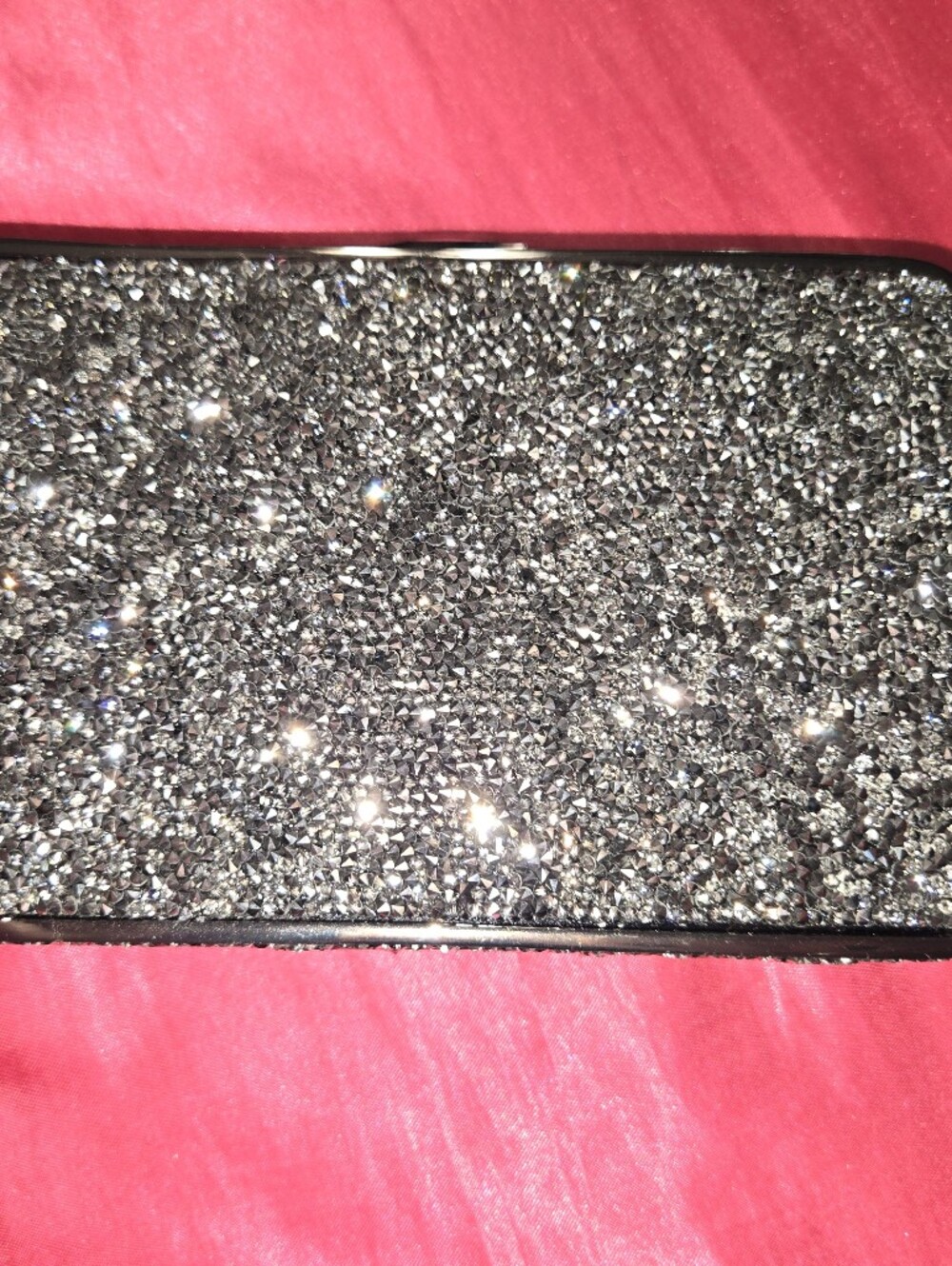 Sondra Roberts Silver Glitter Cocktail/Dinner Purse
